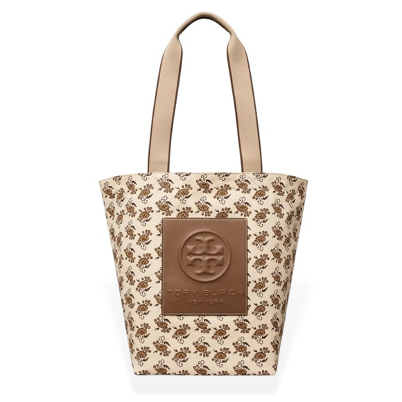 Tory Burch Handbags - TORY BURCH Gracie Reversible Printed Canvas Tote - Curly Ditsy